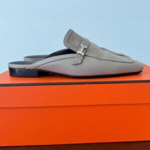 Hermes Groupie Mules 36 Beige Mastic